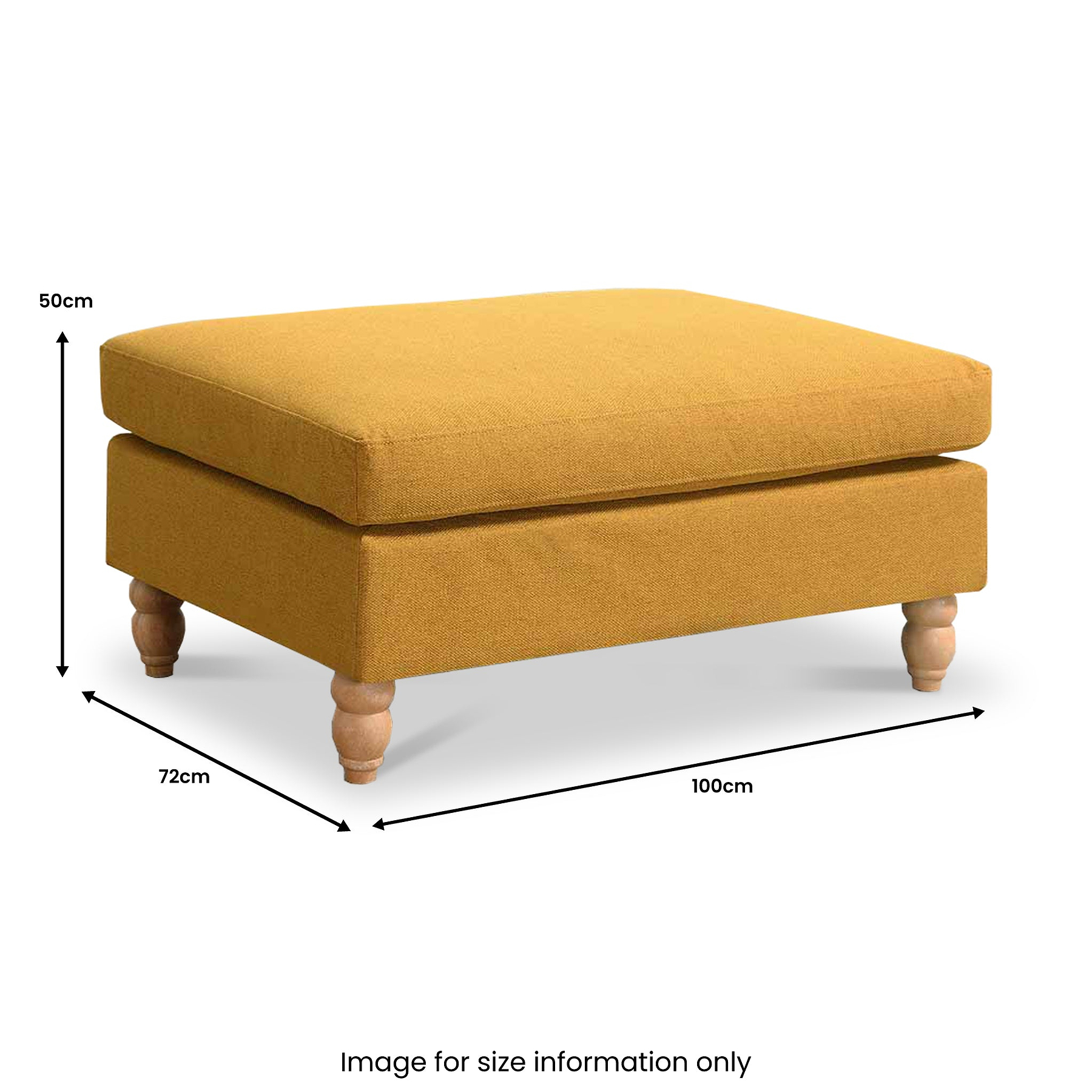 Ripon Footstool Mustard from Roseland Furniture