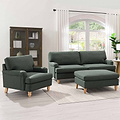 Ripon Footstool Winter Moss from Roseland Furniture