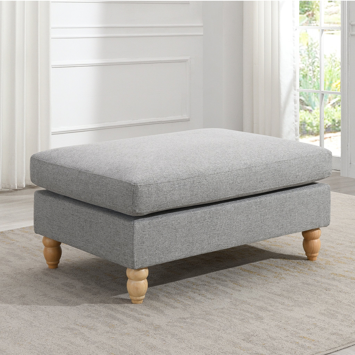 Ripon Footstool Ash from Roseland Furniture