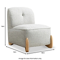 Hessle Accent Chair Stone from Roseland Furniture