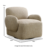 Bedale Swivel Chair Nutmeg from Roseland Furniture