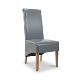 Genna Grey Bonded Leather Dining Chair from Roseland Furniture