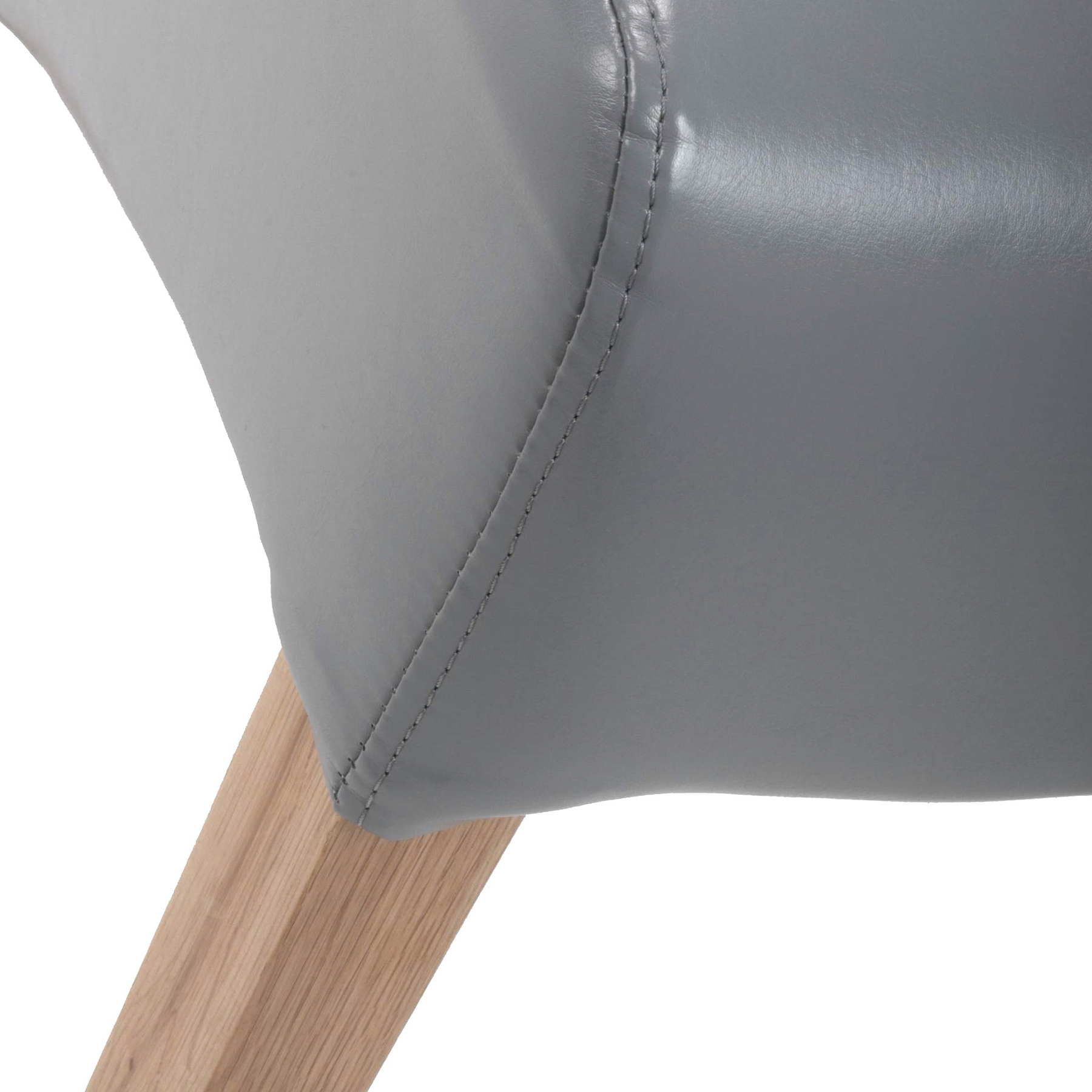 Genna Grey Bonded Leather Dining Chair