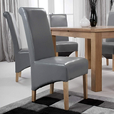 Genna Grey Bonded Leather Dining Chair for dining room