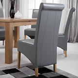 Genna Grey Bonded Leather Dining Chair