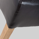 Genna Black Bonded Leather Dining Chair