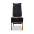 Genna Black Bonded Leather Dining Chair