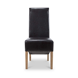 Genna Black Bonded Leather Dining Chair
