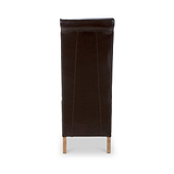 Genna Brown Bonded Leather Dining Chair
