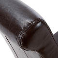 Genna Brown Bonded Leather Dining Chair