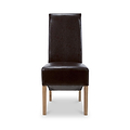 Genna Brown Bonded Leather Dining Chair