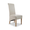 Genna Ivory Bonded Leather Dining Chair from Roseland Furniture