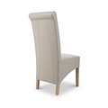 Genna Ivory Bonded Leather Dining Chair