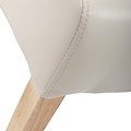 Genna Ivory Bonded Leather Dining Chair
