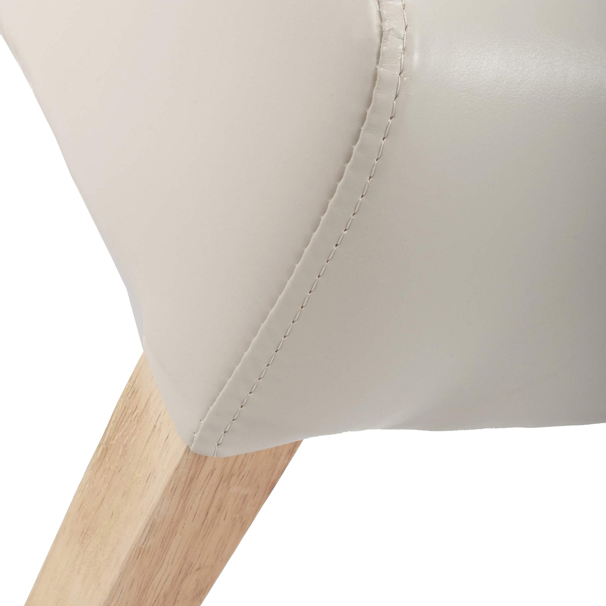 Genna Ivory Bonded Leather Dining Chair