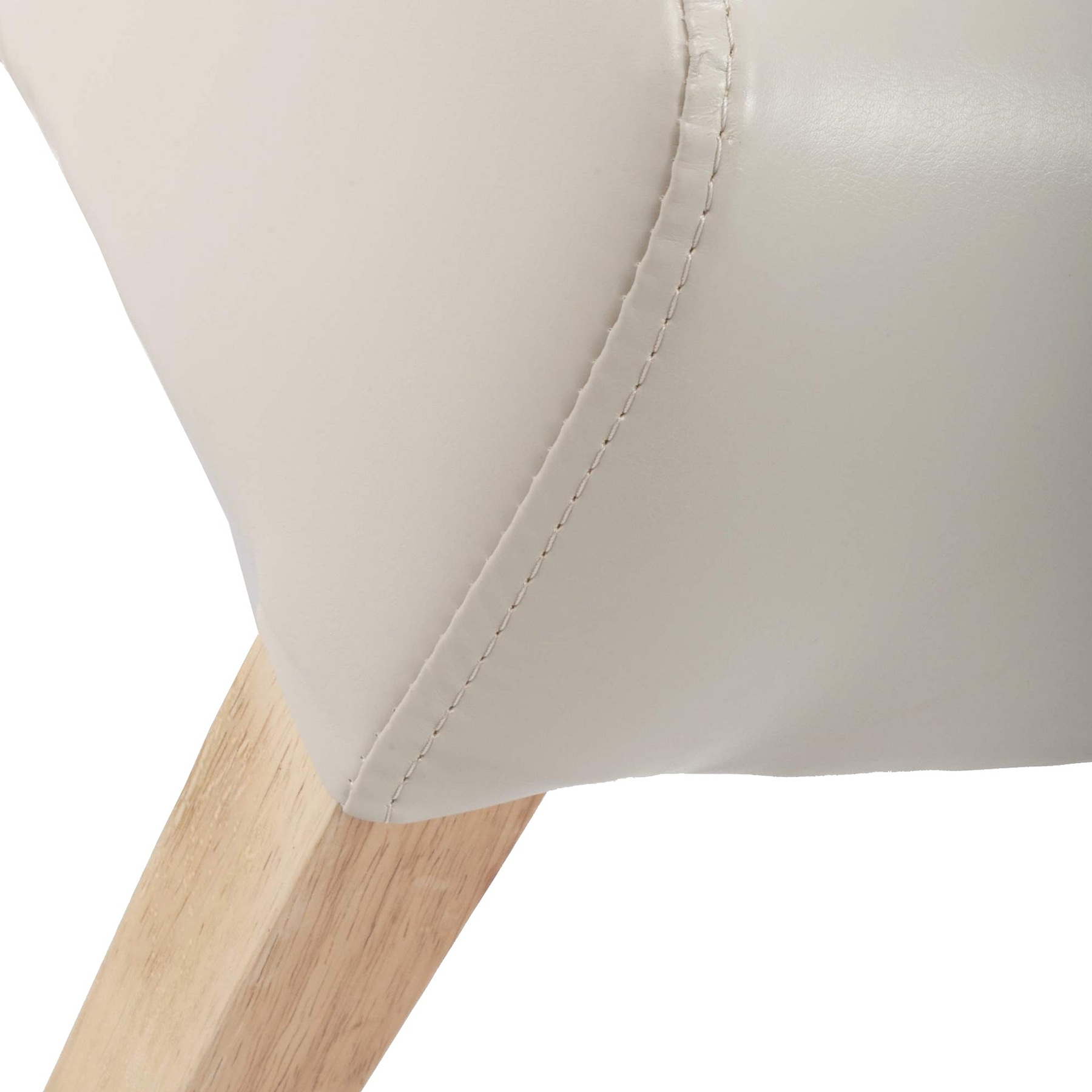 Genna Ivory Bonded Leather Dining Chair