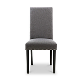Conran Grey Stud Detail Dining Chair with Black Legs