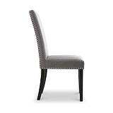 Conran Grey Stud Detail Dining Chair with Black Legs