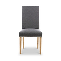 Conran Grey Stud Detail Dining Chair with Natural Legs