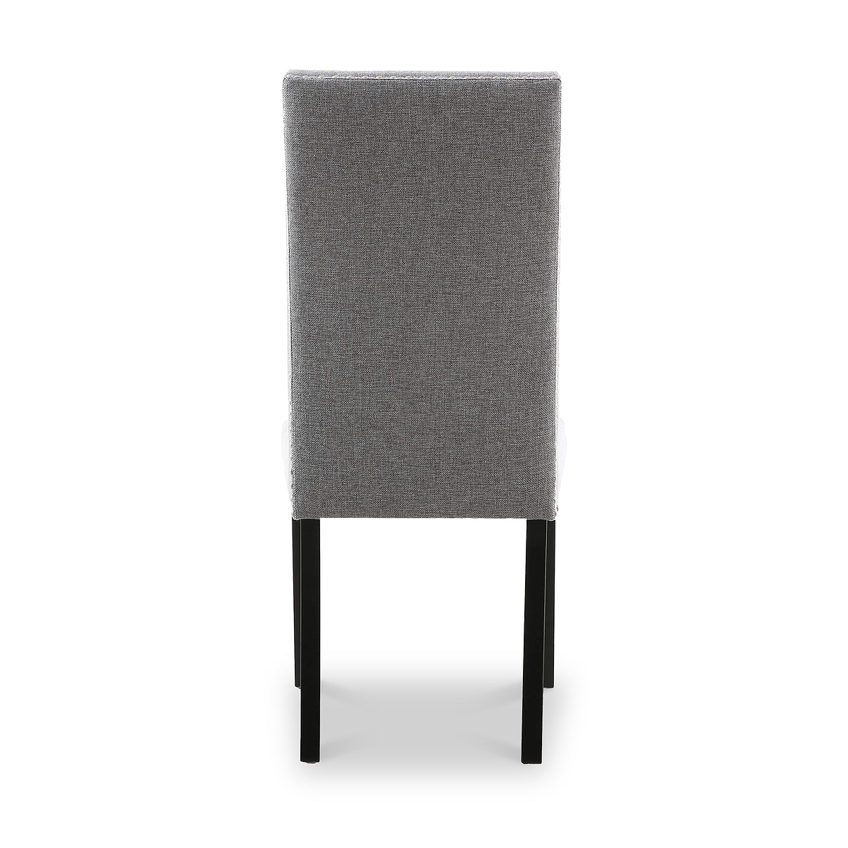 Conran Light Grey Stud Detail Dining Chair with Black Legs