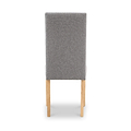 Conran Light Grey Stud Detail Dining Chair with Natural Legs