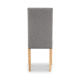 Conran Light Grey Stud Detail Dining Chair with Natural Legs