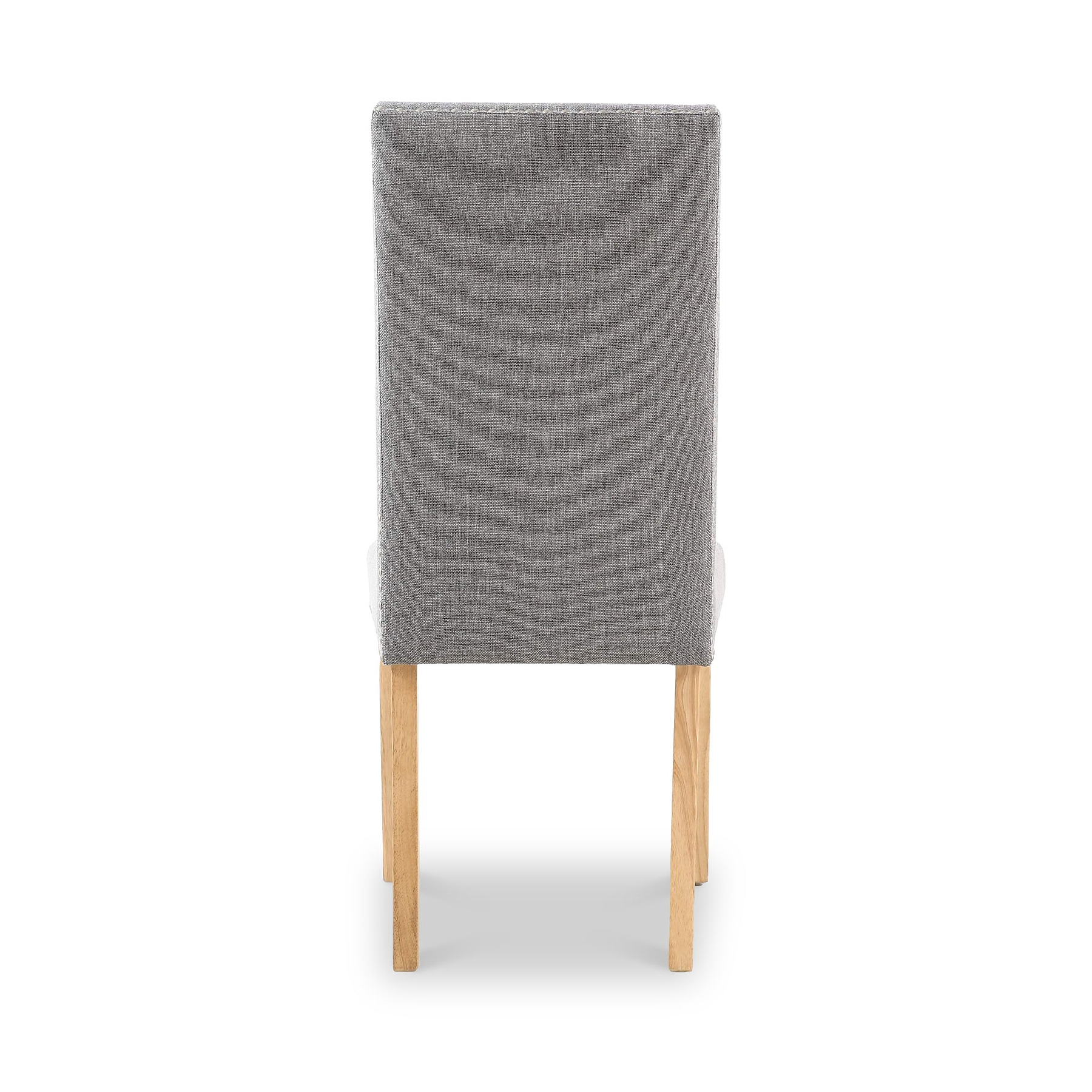 Conran Light Grey Stud Detail Dining Chair with Natural Legs