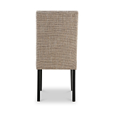 Madoc Waffle Stitch Dining Chair with Black Legs 
