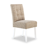 Madoc Waffle Stitch Dining Chair with White Legs from Roseland Furniture