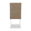 Madoc Waffle Stitch Dining Chair with White Legs 
