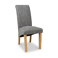 Deryn Grey Tweed Dining Chair from Roseland Furniture