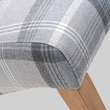 Deryn Grey Check Dining Chair