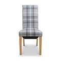 Deryn Grey Check Dining Chair