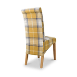 Deryn Yellow Check Dining Chair