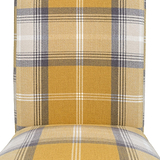 Deryn Yellow Check Dining Chair