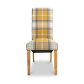 Deryn Yellow Check Dining Chair