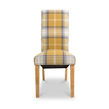 Deryn Yellow Check Dining Chair