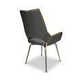 Arlo Grey Swivel Faux Leather Dining Chair
