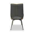 Arlo Grey Swivel Faux Leather Dining Chair