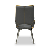 Arlo Grey Swivel Faux Leather Dining Chair