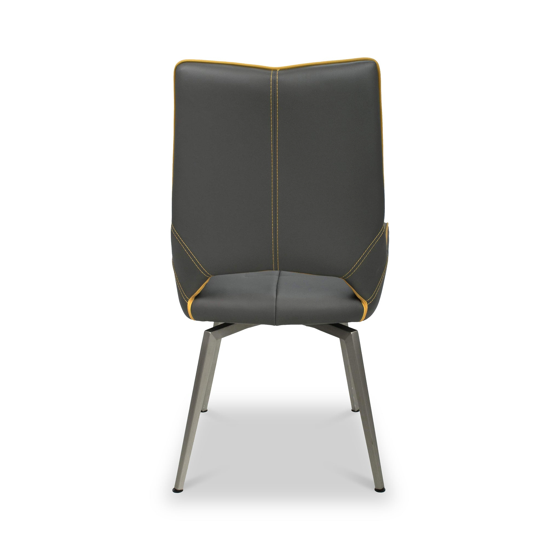 Arlo Grey Swivel Faux Leather Dining Chair