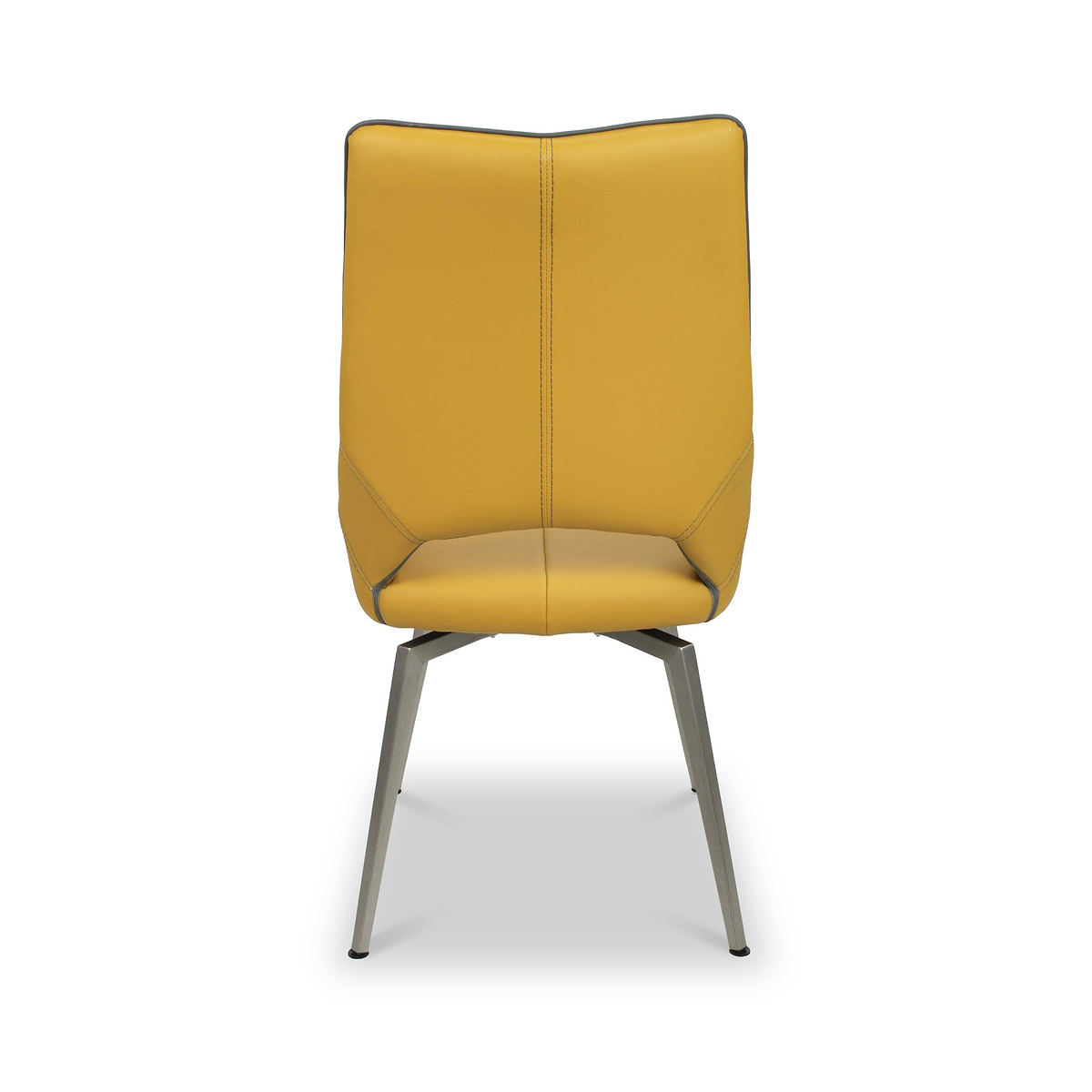 Arlo Yellow Swivel Faux Leather Dining Chair