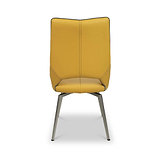 Arlo Yellow Swivel Faux Leather Dining Chair