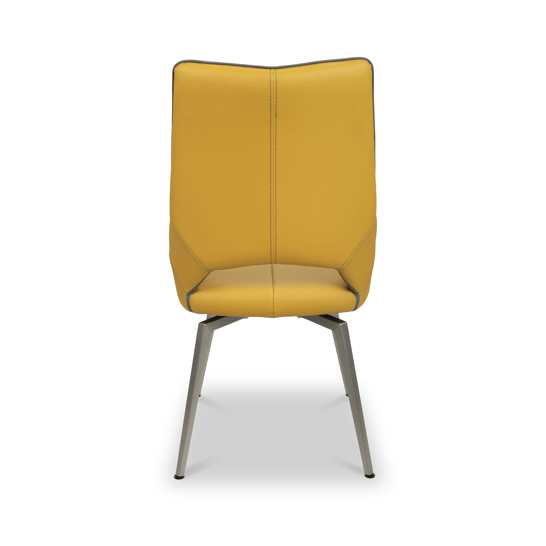 Arlo Yellow Swivel Faux Leather Dining Chair