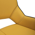 Arlo Yellow Swivel Faux Leather Dining Chair