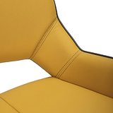 Arlo Yellow Swivel Faux Leather Dining Chair