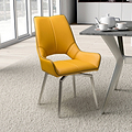 Arlo Yellow Swivel Faux Leather Dining Chair for dining room