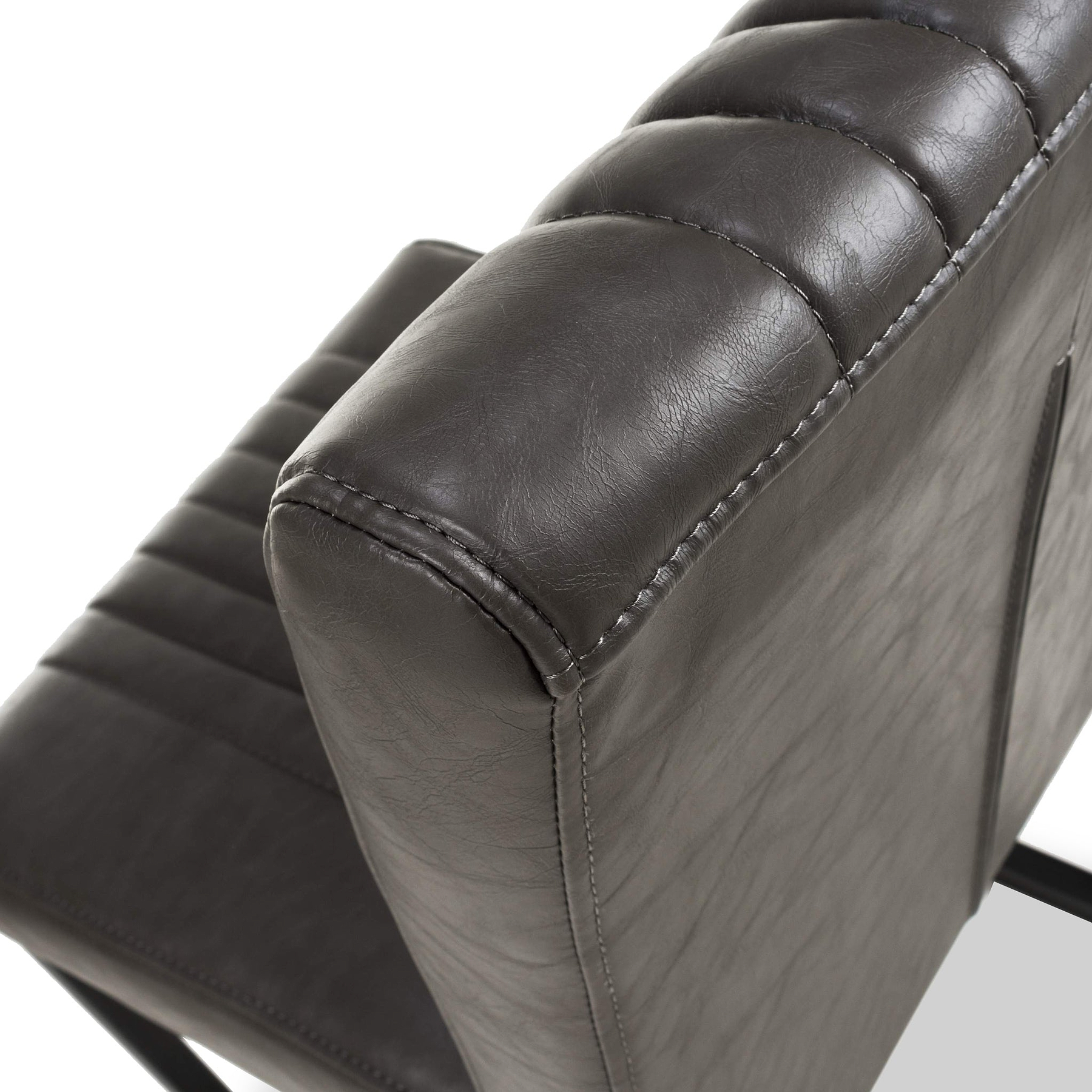 Branok Cantilever Grey Faux Leather Dining Chair from Roseland Furniture