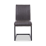 Branok Cantilever Grey Faux Leather Dining Chair from Roseland Furniture
