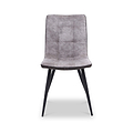 Nia Faux Suede Dining Chair Grey from Roseland Furniture